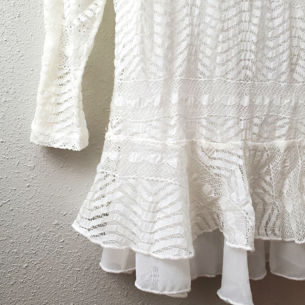 NWT Krazy Kat Boutique style Lace Blouse size Large - Picture 3 of 6